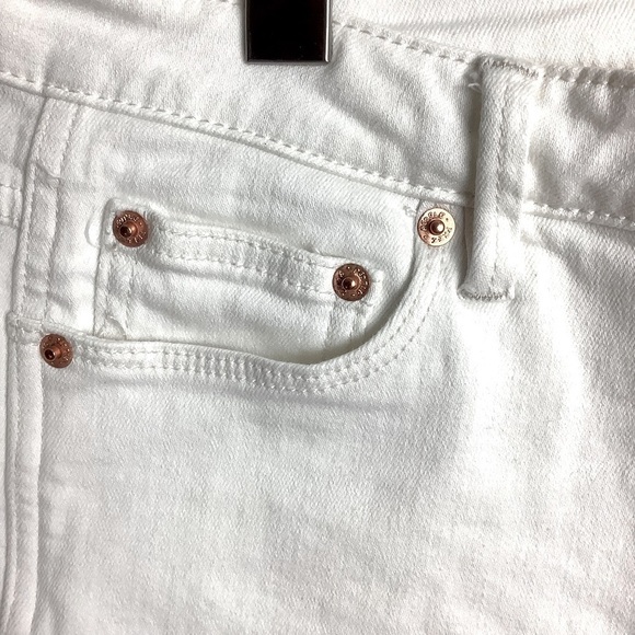FREE PEOPLE WHITE SKINNY MID RISE JEANS - Picture 3 of 7